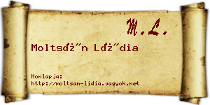 Moltsán Lídia névjegykártya
